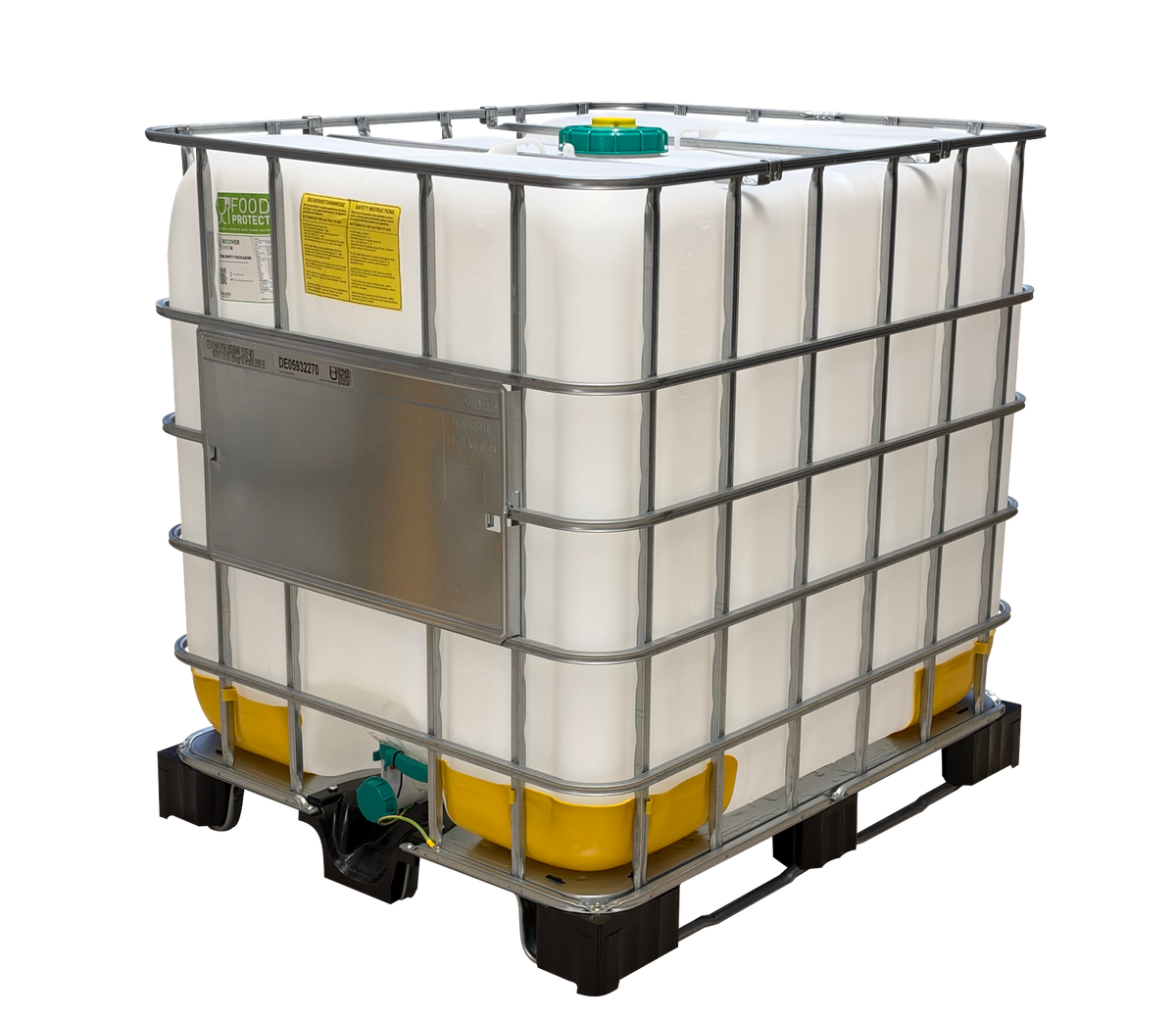 1000 L IBC Container, NEU, Hybrid-Palette, 150/50, EX, FDA, Entgasung (F38), MAUSER, UN