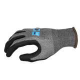 Pro-Fit® Nitril Handschuhe, "Hit", Nitrilschaum, grau/schwarz