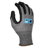 Pro-Fit® Nitril Handschuhe, "Hit", Nitrilschaum, grau/schwarz