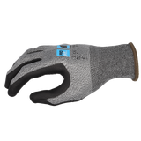 Pro-Fit® Nitril Handschuhe, "Hit dot", Nitrilschaum, Noppen, grau/schwarz