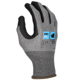 Pro-Fit® Nitril Handschuhe, "Hit dot", Nitrilschaum, Noppen, grau/schwarz