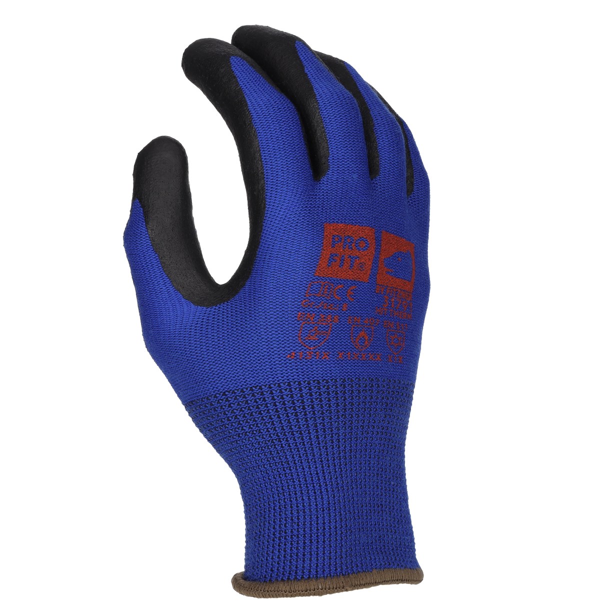 Pro-Fit® Nitril Handschuhe "Hit Therm", blau/schwarz, Noppen