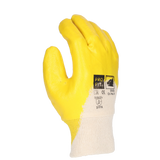 Pro-Fit® Nitril Handschuhe, "Mega lite", gelb, 3/4 getaucht, Strickbund