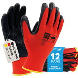 Pro-Fit® Latex Handschuh, "Super", rot/schwarz, Strickbund