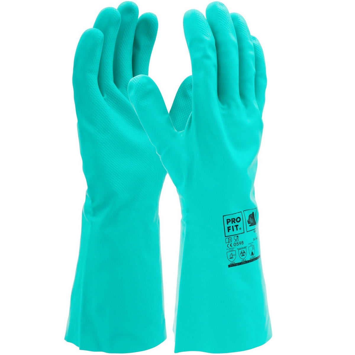 Pro-Fit® Nitril Chemikalienschutzhandschuhe "Trivex", 33 cm, grün