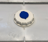 1000 L IBC Container, Kunststoffrahmenpalette, gebraucht gereinigt, Feingewinde, 150/50, UN