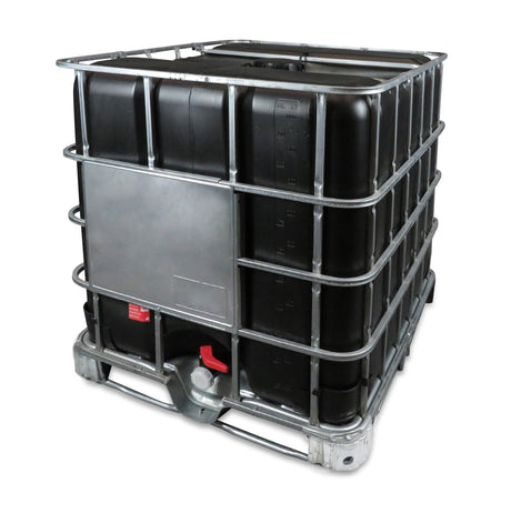 1000 L IBC Container, gebraucht gereinigt, 150/225, PE/Hybrid/Stahl, schwarz, ohne UN