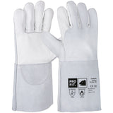 Pro-Fit® Schweißerhandschuh Kombi Rindleder, "Chrom", 35 cm